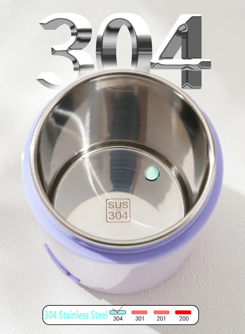 Lunchbox Chauffante USB 600 ml — Acier Inoxydable 304, 60 °C, Étanche lunchboxchauf