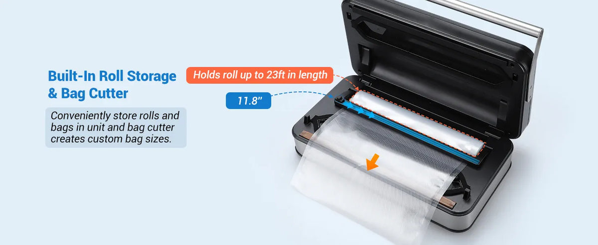 Machine Sous Vide Alimentaire INKBIRD 150W – Double Pompe 80 kPa – Cutter Intégré et Sacs Inclus sv