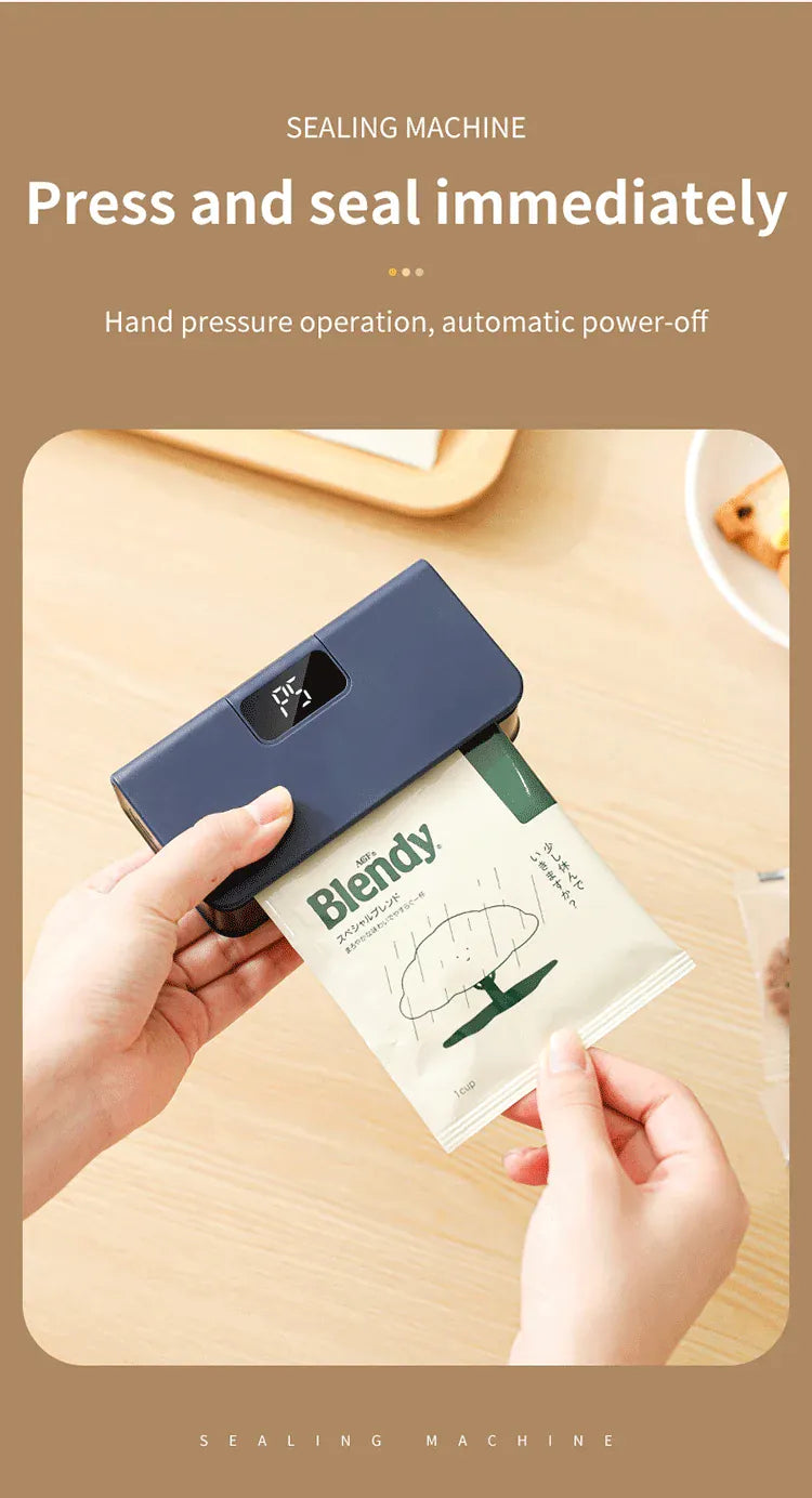 Scelleuse Alimentaire Mini Portable Rechargeable avec Affichage Digital sv