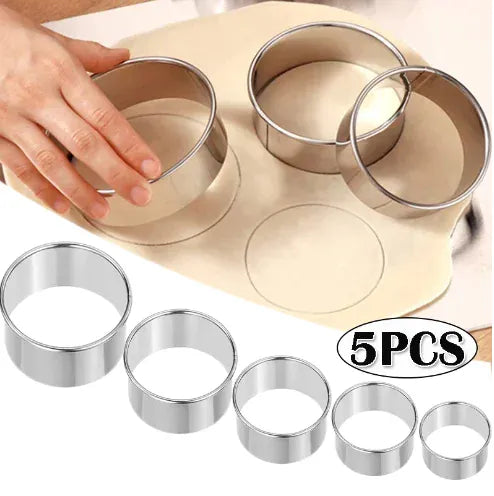 Emporte-pièces à biscuits en acier inoxydable - Set de 5 pièces polyvalentes emportepieces