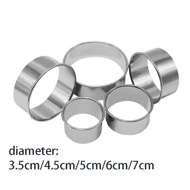 Emporte-pièces à biscuits en acier inoxydable - Set de 5 pièces polyvalentes emportepieces