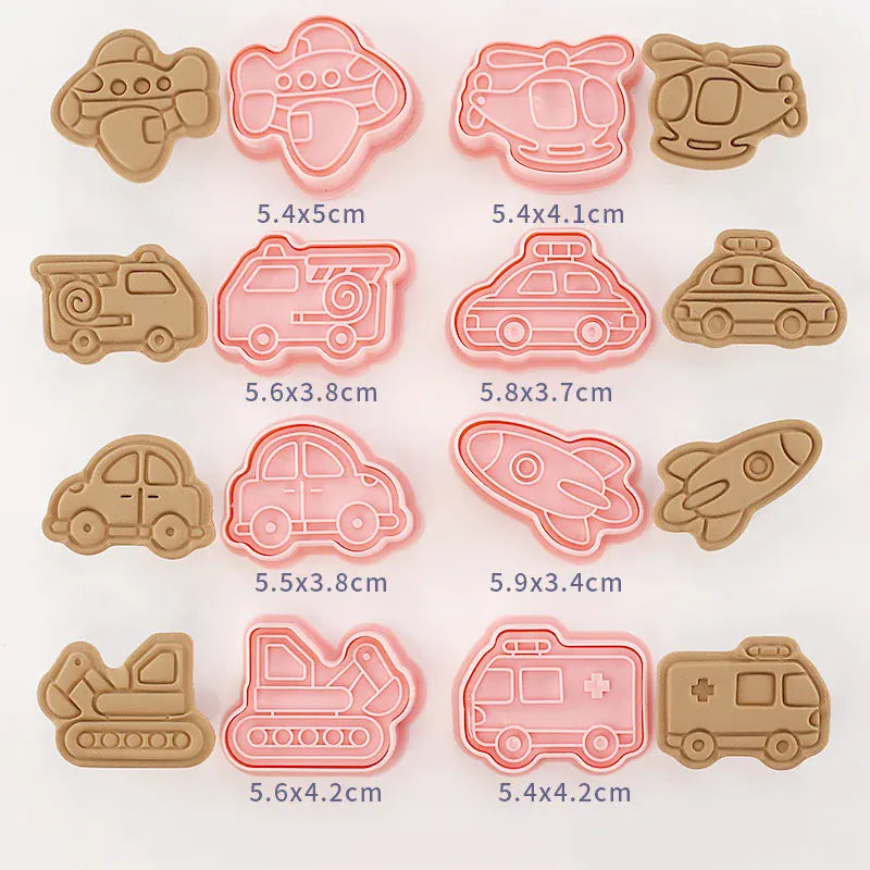 Emporte-pièces à Biscuits - Set de 8 Découpeurs en Plastique 3D emportepieces