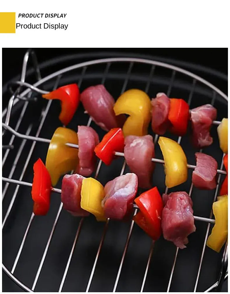 Grille Inox Air Fryer avec Brochettes et Supports - 5 pièces Air Fryer