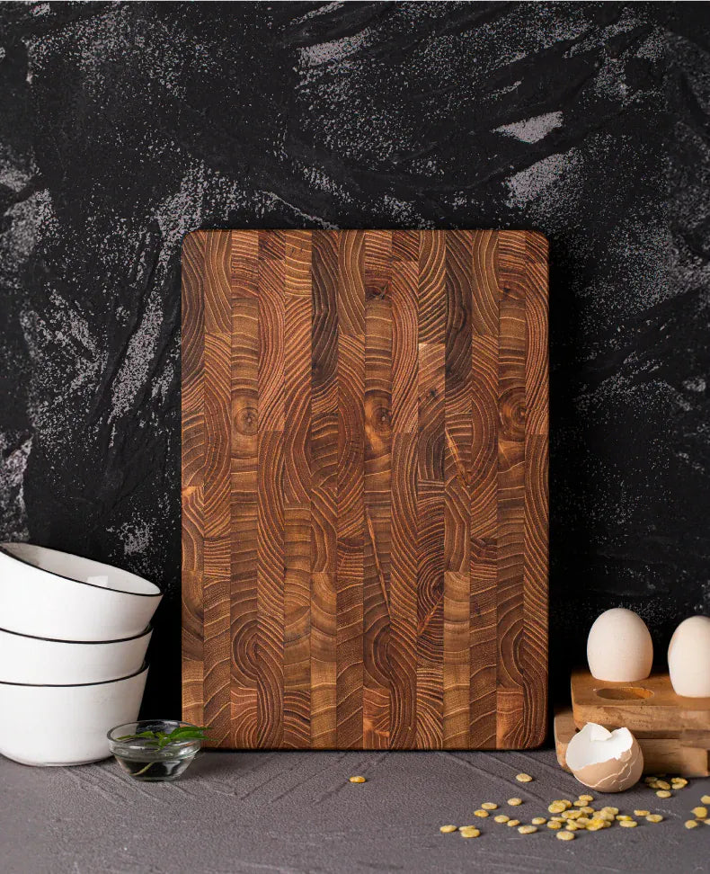Planche à Découper en Bois de Teck Massif – 2 Tailles (34×22 cm ou 42×30 cm) planche a decouper en bois