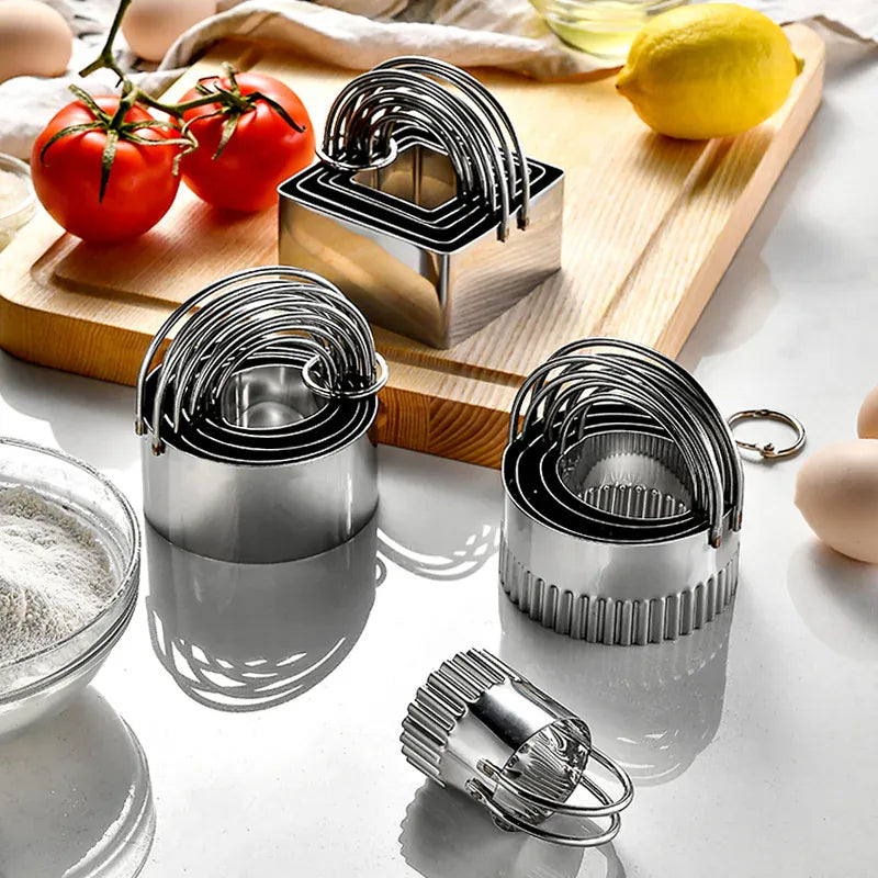 Emporte-pièces à Gâteaux en Acier Inoxydable - Set de 5 Pièces Rondes emportepieces