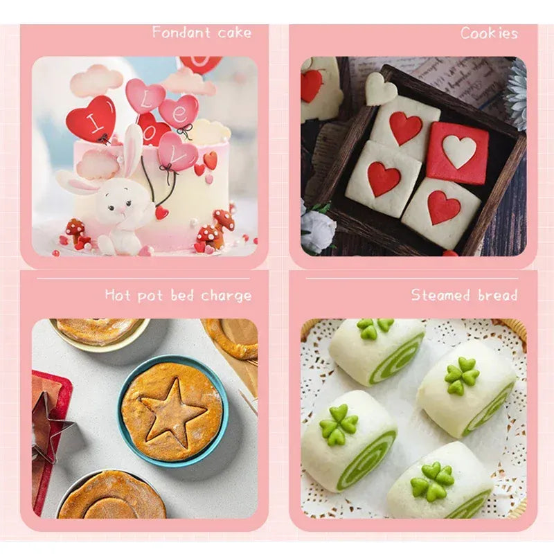Emporte-pièces en acier inoxydable - Set de 30 formes géométriques pour pâtisserie emportepieces