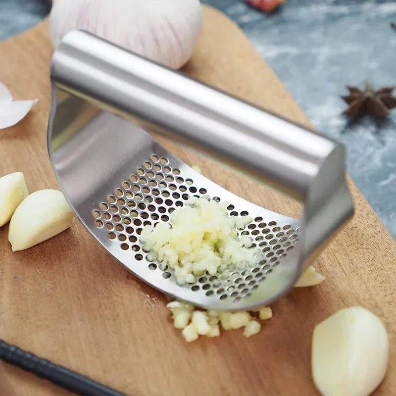 Presse-Ail Inox Manuel avec Éplucheur | Outil de Cuisine Pratique presseail