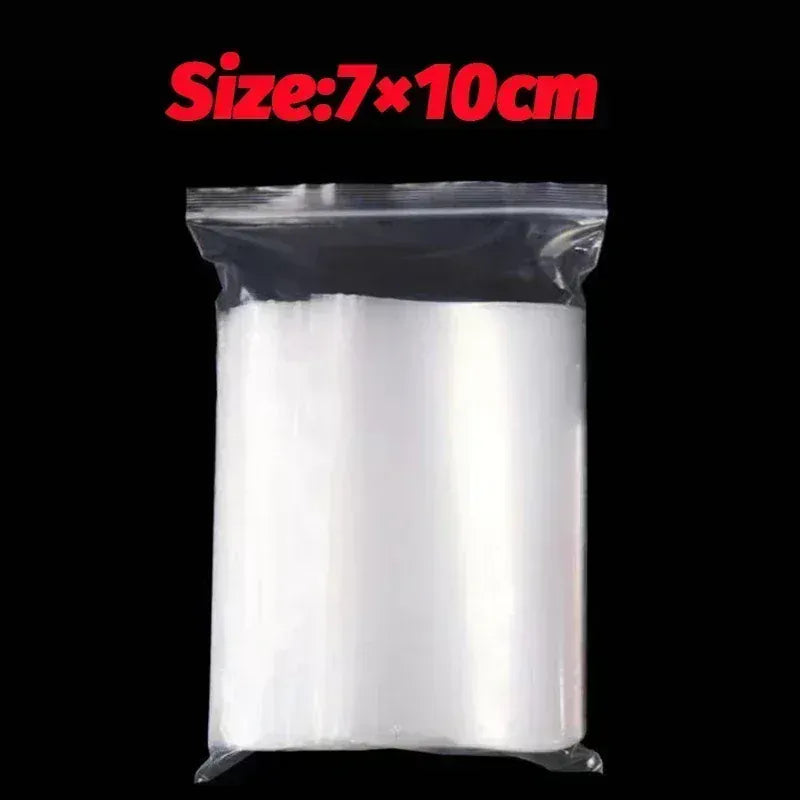 100/1000Pcs Clear Sealed Bags Thicken Plastic Storage Pouch for Small Jewelry Foods Packing Reclosable Zippers Sealing Pouches