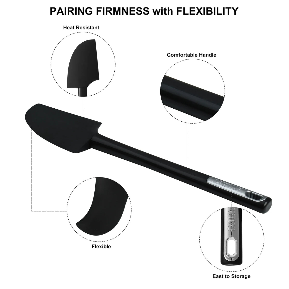 Set Spatules Silicone 5 pièces | Résistantes aux hautes températures spatule en silicone