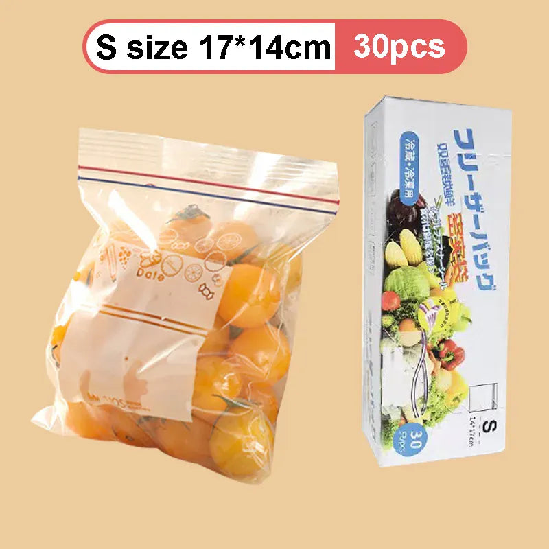 Sachets Zip Alimentaires Réutilisables - Lot de 30 pièces Hermétiques