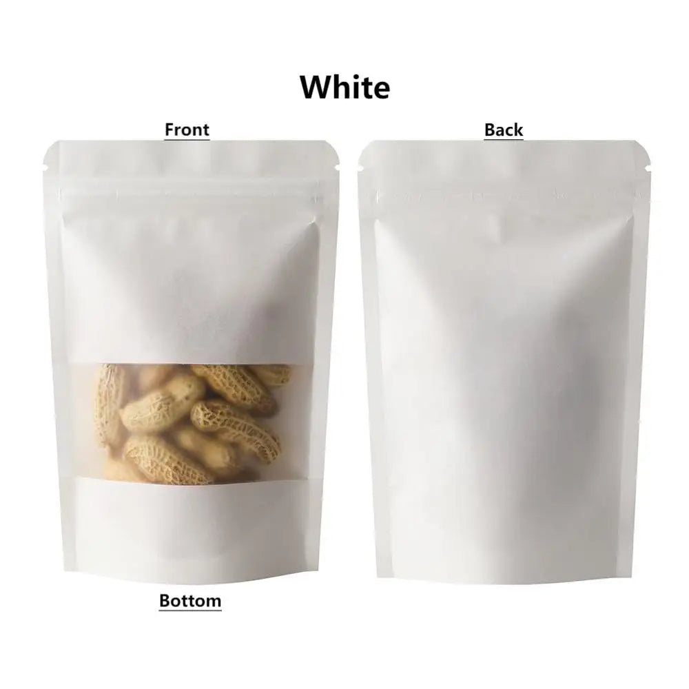 Sachets Kraft à Fenêtre Transparentes - Lot de 200 Pièces