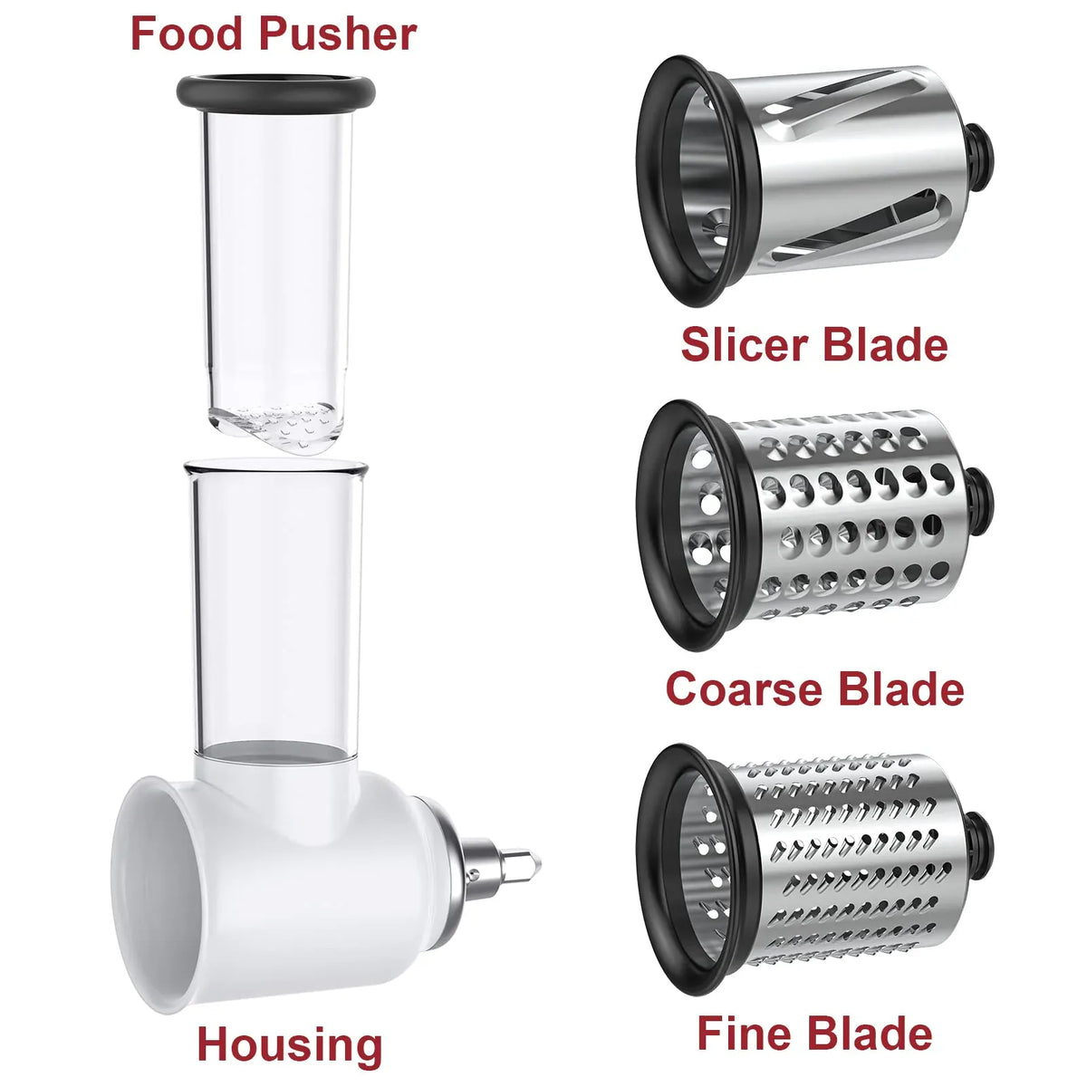 Accessoire Râpe et Trancheuse pour Robot KitchenAid — 4 Lames Inox KitchenAid