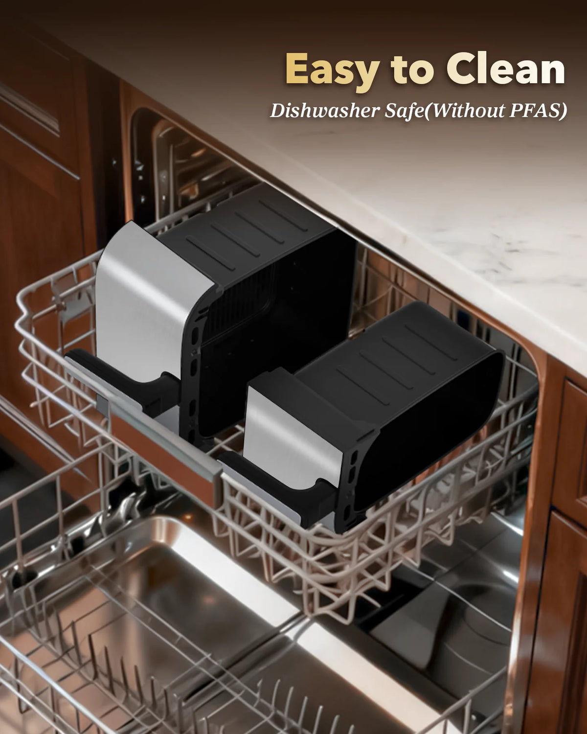 Paniers de l'air fryer double panier dans le lave-vaisselle