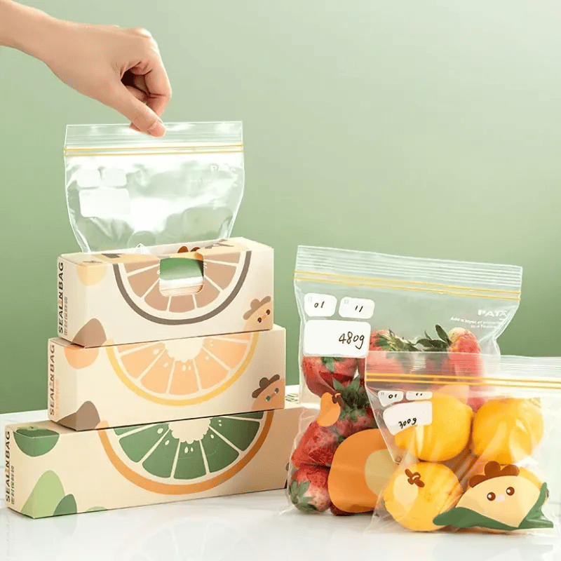 Sacs de Conservation Alimentaire Réutilisables avec Zip - Lot de 6 ssr