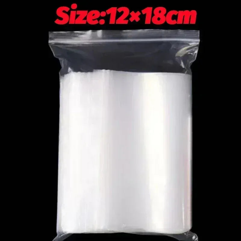 100/1000Pcs Clear Sealed Bags Thicken Plastic Storage Pouch for Small Jewelry Foods Packing Reclosable Zippers Sealing Pouches