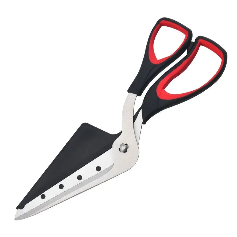 Ciseaux à pizza en inox avec spatule détachable | Coupe facile ciseaux