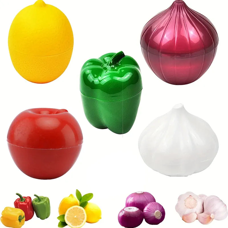 Boîte Hermétique Design Fruits et Légumes | Lot de 4 Pièces