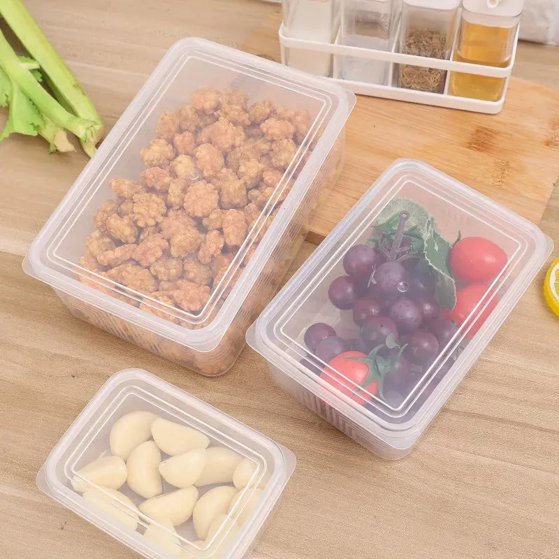 Boîte Organisateur Transparent de Conservation 5 Pièces Rangement Frigo