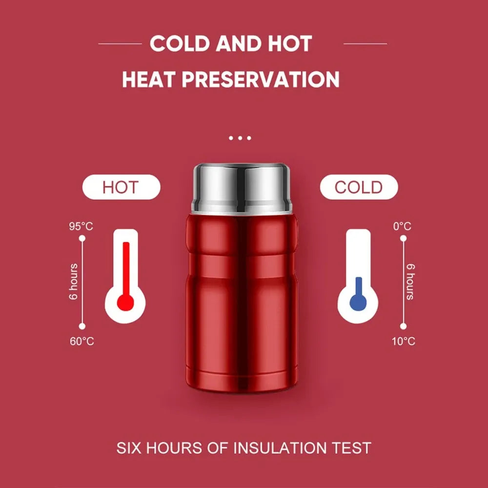 Thermos Alimentaire Inox 750ml | Conteneur Soupe avec Cuillère lunchbox