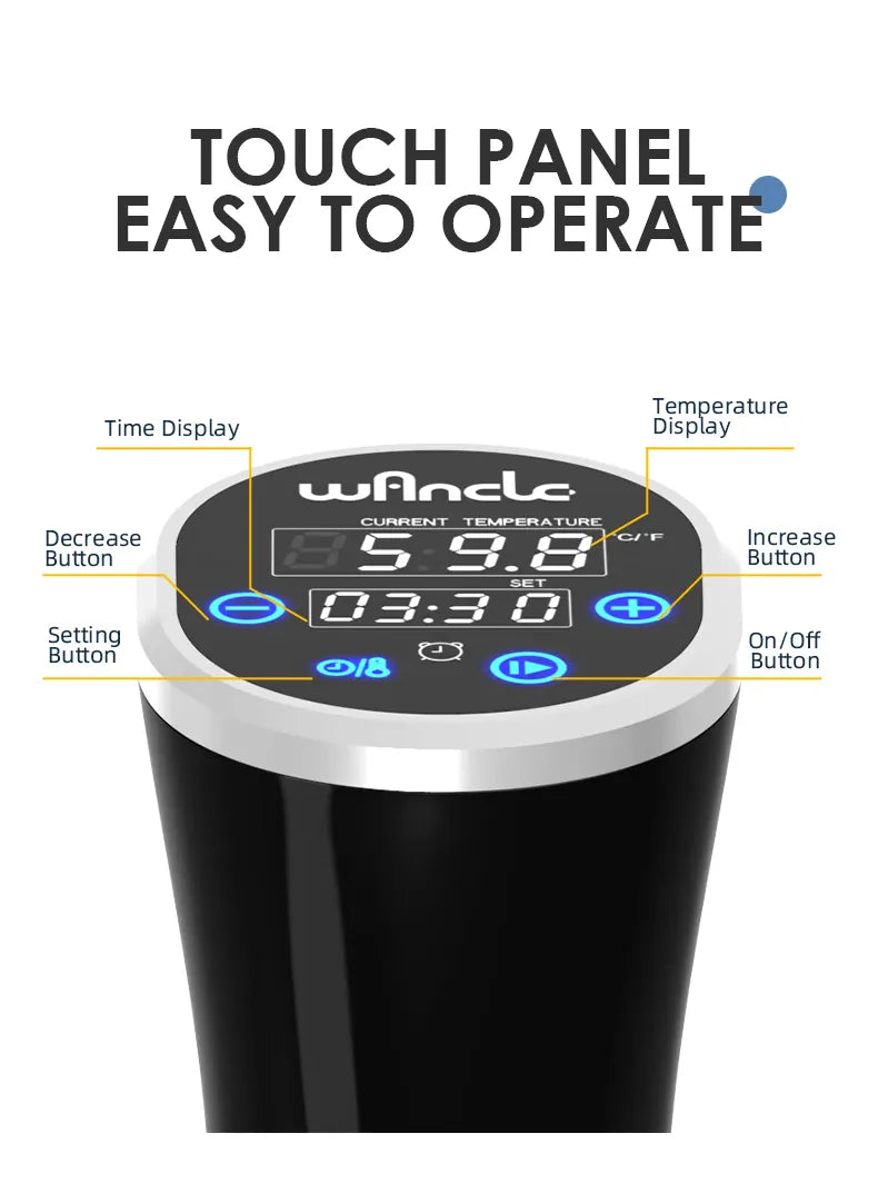 Cuiseur Sous Vide à Immersion 1100W Écran LCD Étanche IPX7 sv
