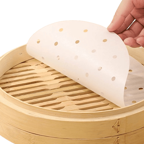 Papier pour Friteuse à Air - Papier Silicone Double-Face Anti-Adhésif pour Cuisson au Four Résistant à l'Huile Tapis de Cuisson