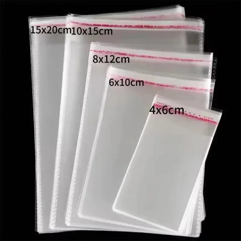Sachets Zip Alimentaires Transparent Resealables - Lot de 100 pièces