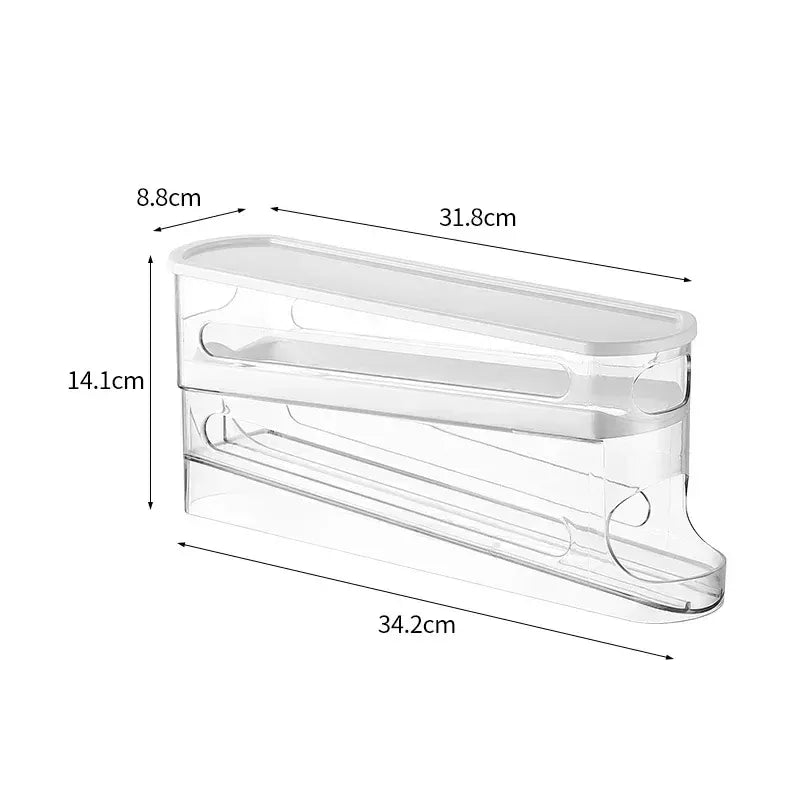 Organiseur Frigo Range-Œufs à Rouleau 12 Œufs - Empilable et Pratique