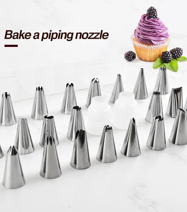Douilles à pâtisserie en acier inoxydable - 24 pièces pour décoration gâteaux douillepoche