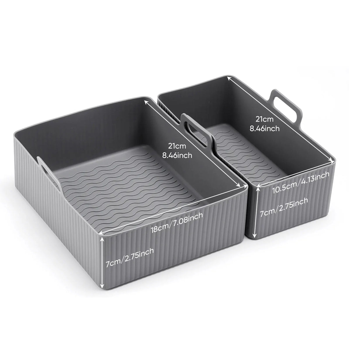 Moule Silicone Air Fryer Réutilisable Lot de 2 Pièces Rectangulaires Air Fryer
