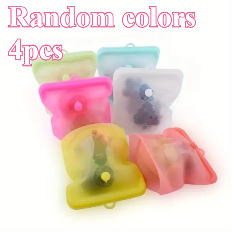 Sachets Silicone Réutilisables - Lot de 6 Pièces Hermétiques