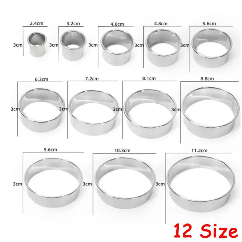 Emporte-pièces en acier inoxydable - Set de 12 pièces pour pâtisserie emportepieces