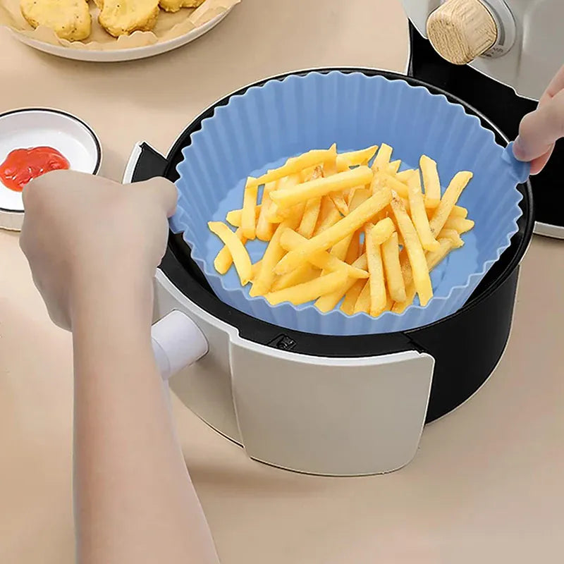 Moule Silicone Réutilisable Air Fryer - Lot de 4 Pièces Colorées Air Fryer