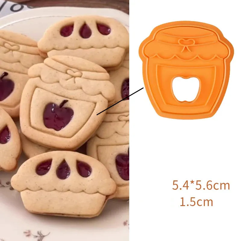 Emporte-pièces en plastique pour biscuits en forme de tartes - 3D Noël emportepieces