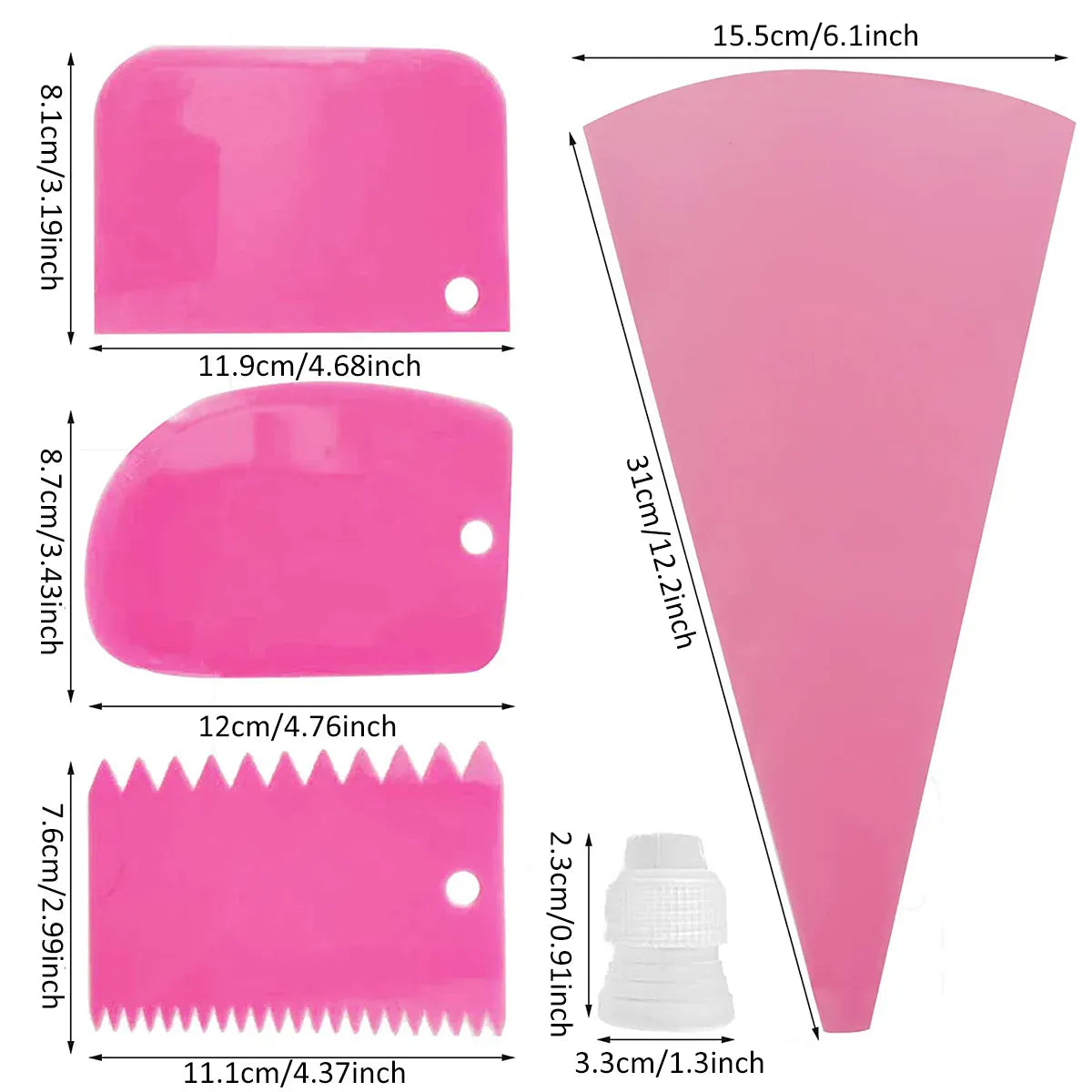 Poches à Douille en Acier Inoxydable - Kit de 21 Accessoires de Décoration douillepoche