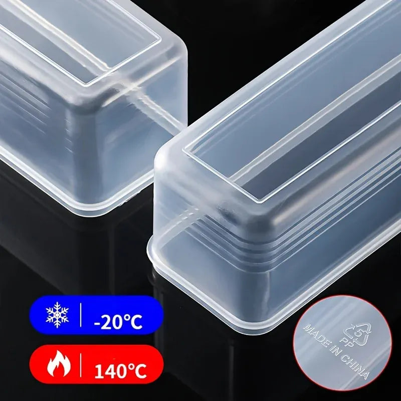 Organiseur Frigo Rectangulaire 4 Pièces en Plastique Transparent