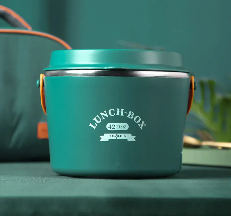 LunchBox Chauffante Électrique Acier Inoxydable 304 — 1,2 L / 48 W / 12 V-220 V lunchboxchauf