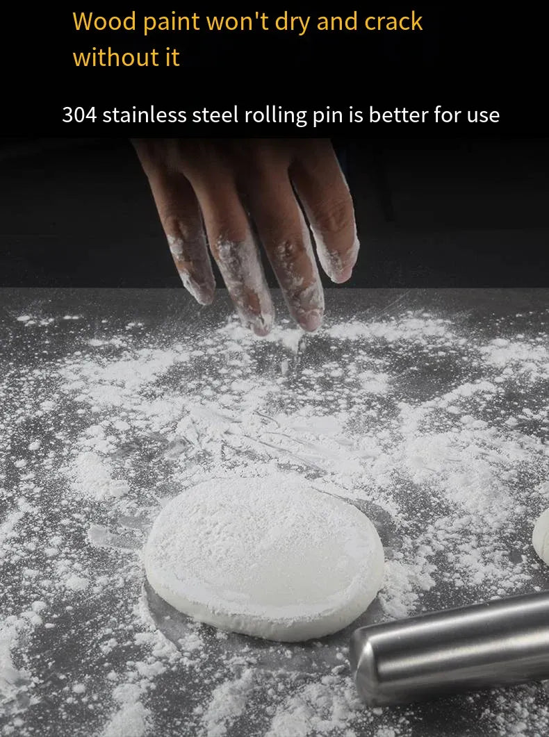 Rouleau à pâtisserie en acier inoxydable de 40 cm - Résistant et facile à nettoyer rouleaupatisserie