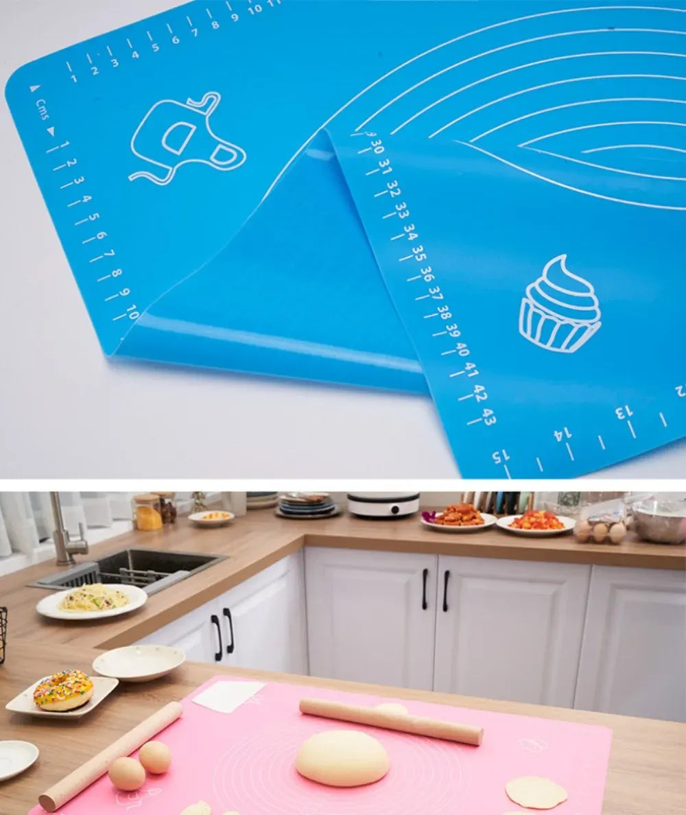 Tapis de cuisson en silicone alimentaire avec repères de mesure pour pâte et pâtisserie tapisdecuisson