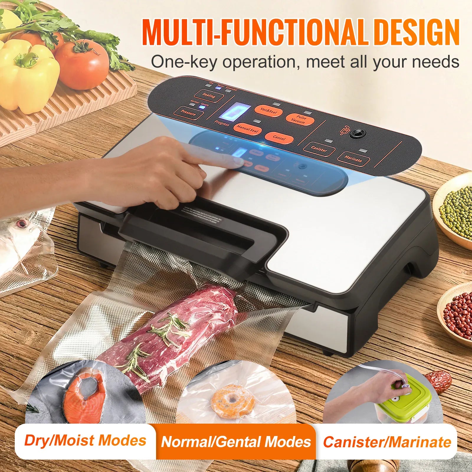 Machine Sous Vide Alimentaire 130W 90 kPa avec 10 Sacs Offerts sv
