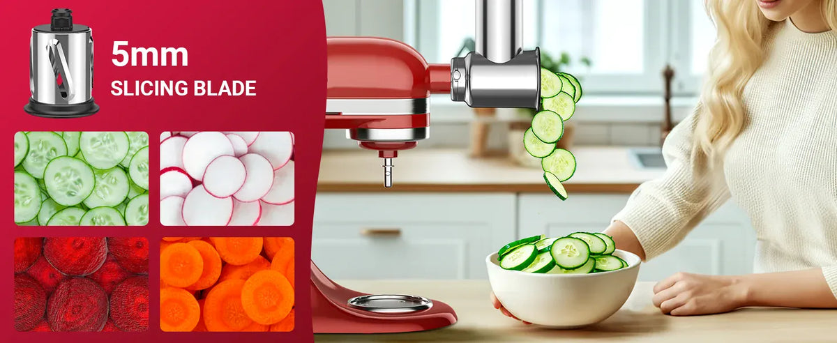 Accessoire Râpe et Trancheuse pour Robot KitchenAid — 4 Lames Inox KitchenAid