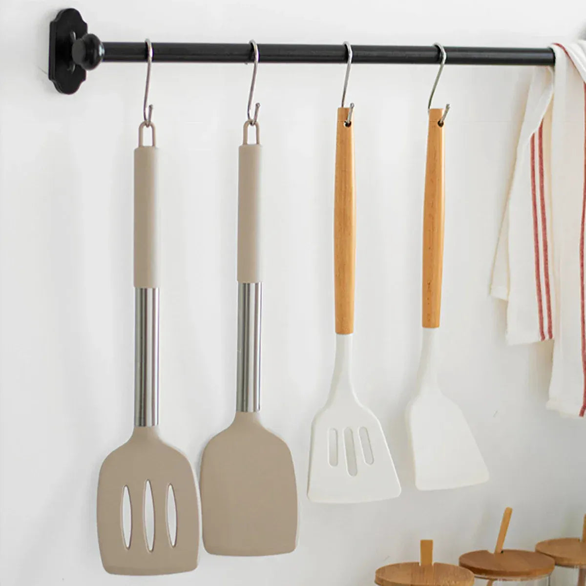 Set Spatules Silicone 2 pièces Résistantes à la Chaleur spatule en silicone