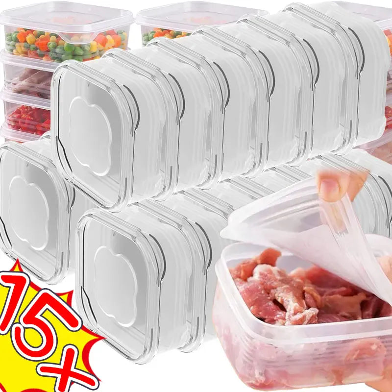 15 Boîtes de Conservation Rangement Frigo