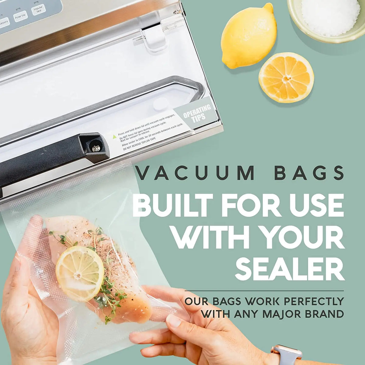 Sacs Sous Vide Hermétiques Lot de 100 Pièces - BPA Free