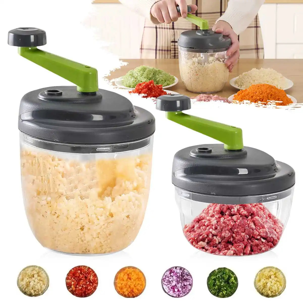 Hachoir Manuel 520ml pour Viande et Légumes avec Poignée Ergonomique hachoir manuel