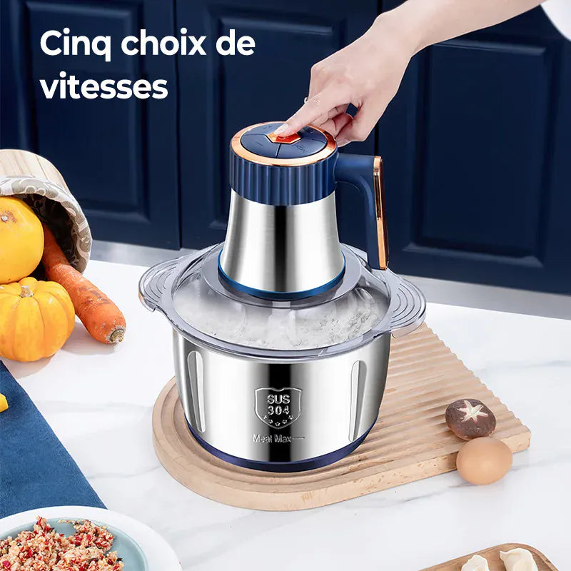 Hachoir Électrique Multifonction 5 L — 500 W, 6 Lames Cyclone Inox, 5 Vitesses hachoir electrique