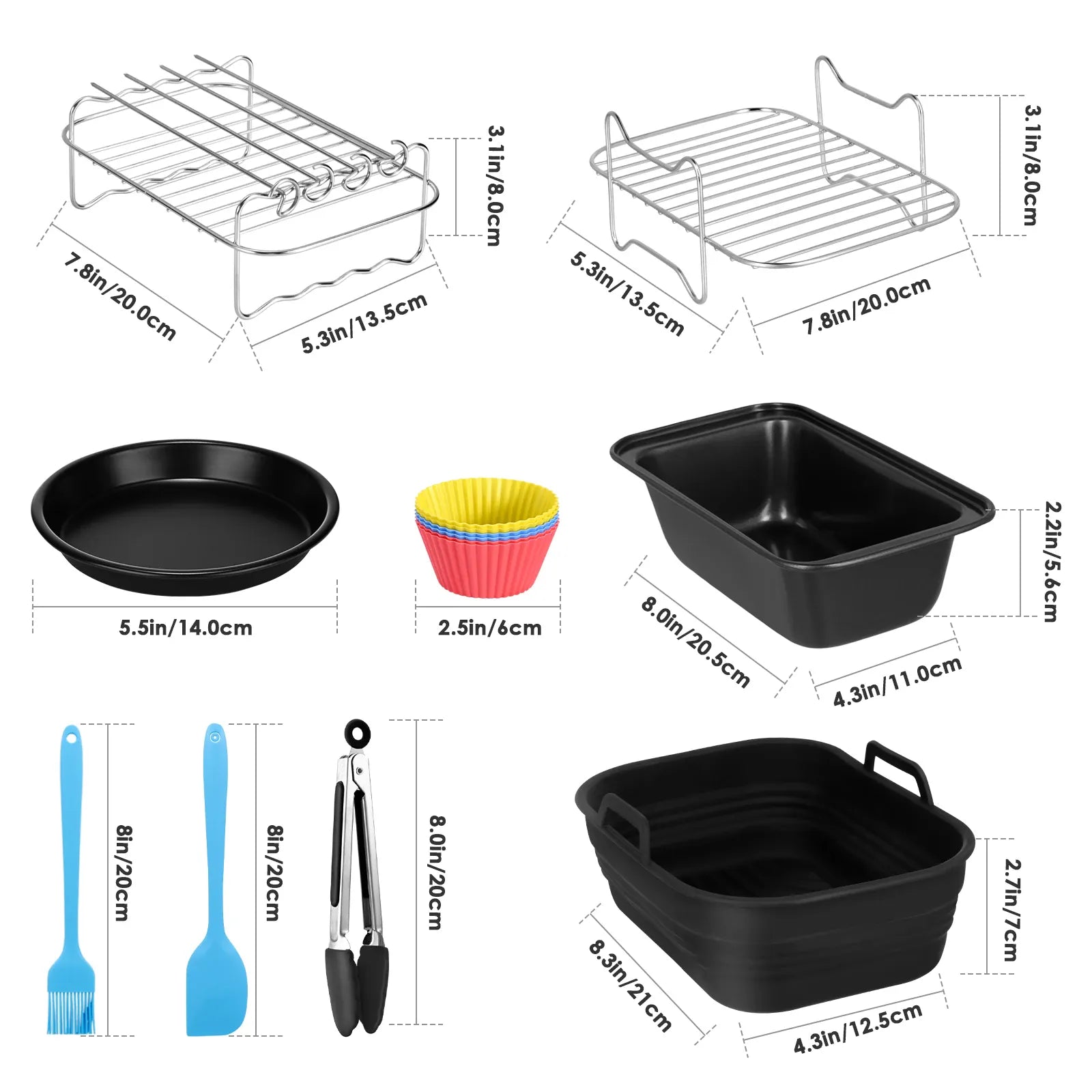 Kit Accessoires Air Fryer - Lot de 6 Pièces pour Cuisine Pratique Air Fryer