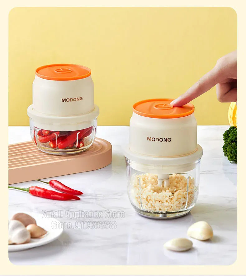 Hachoir Électrique Rechargeable 45W — Bol en Verre 150 / 250 / 300 ml hachoir electrique