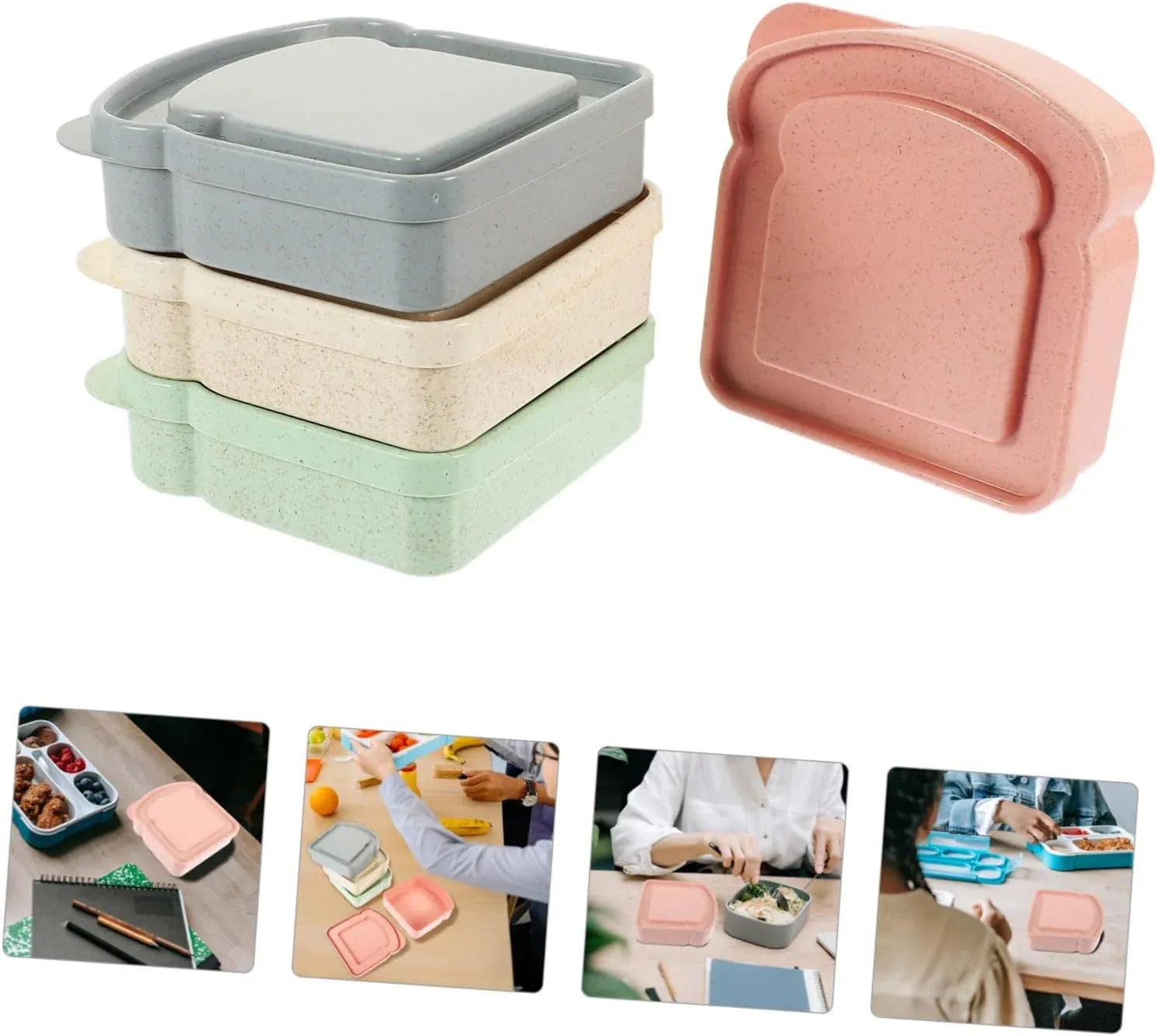 Porte-Sandwich en Bambou | Boîte Hermétique Originale Polyvalente lunchbox