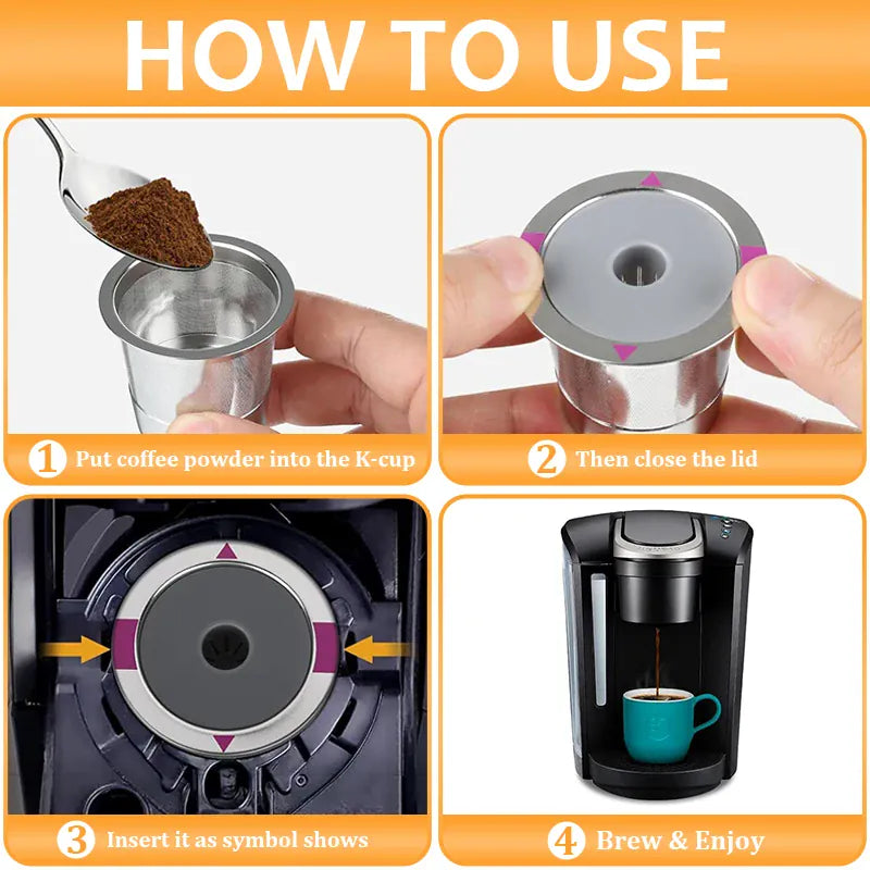 cafetière compatible K-Cup en inox durable