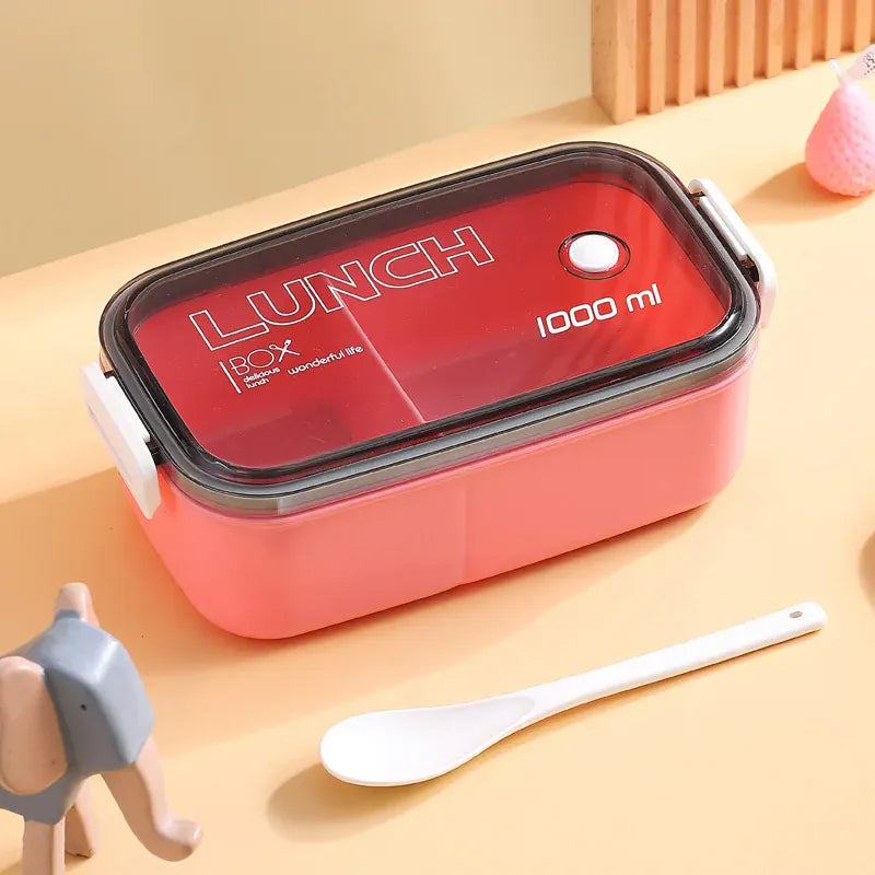Lunch Box Hermétique 1000ml Plastique Résistant au Micro-ondes Lunchbox